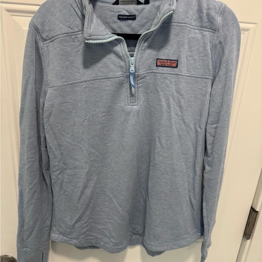 Vineyard Vines Women’s Light Blue Zip-Up Shep Shirt